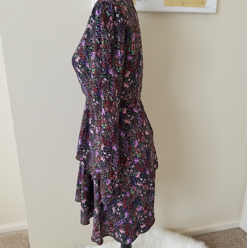 Philosophy Keyhole Floral Ruffle Dress Size XS - Picture 4 of 12